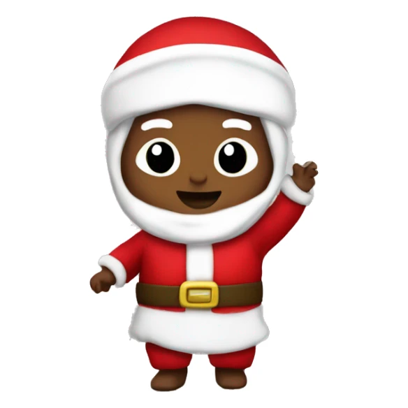 skipping sprint baby Jesus santa costume sticker