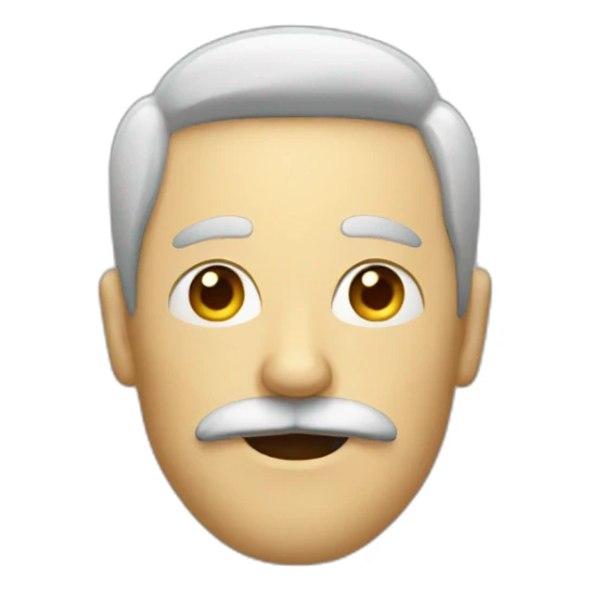 A man with moustache and a wide mouth  sticker