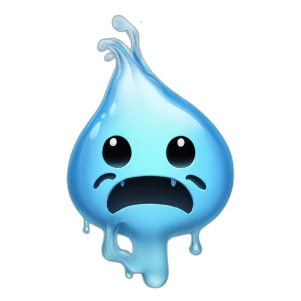 Smoke smell monster face pànic water sticker