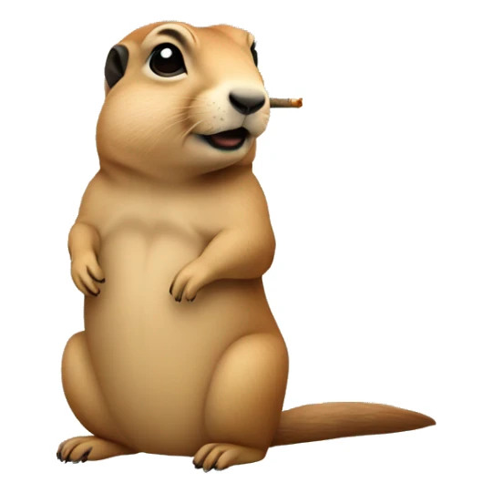 prairie dog smoking sticker