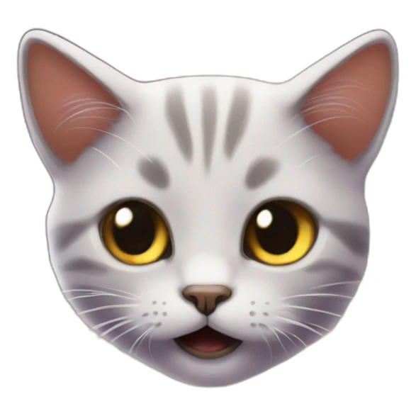 little cat with surprising face at spreading out nebula sticker