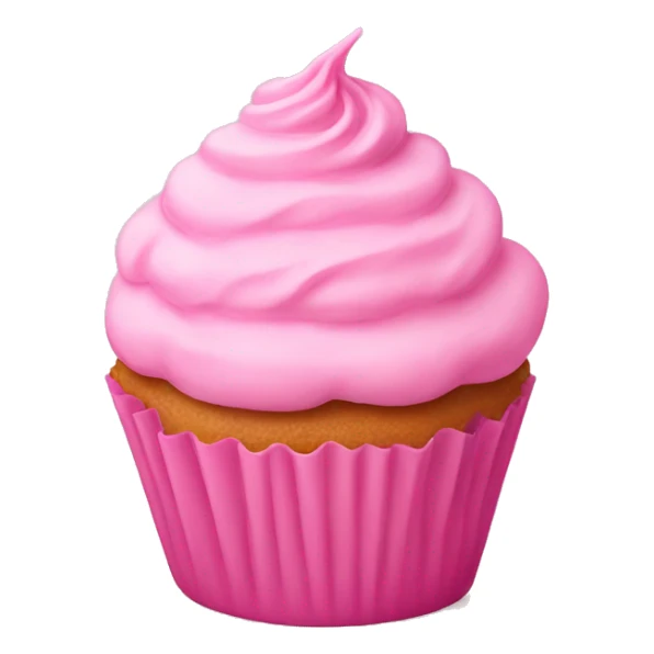 Pink cupcake with light pink frosting sticker