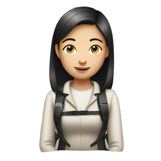 asian girl with wheelchair sticker