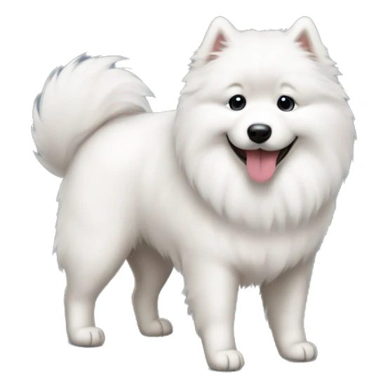 Puppy samoyed and adult samoyed  sticker