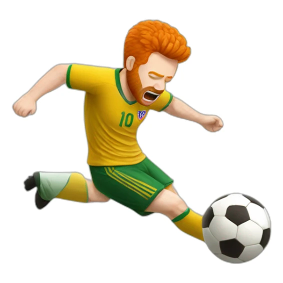 ginger soccer fan falling over and hurting himself sticker