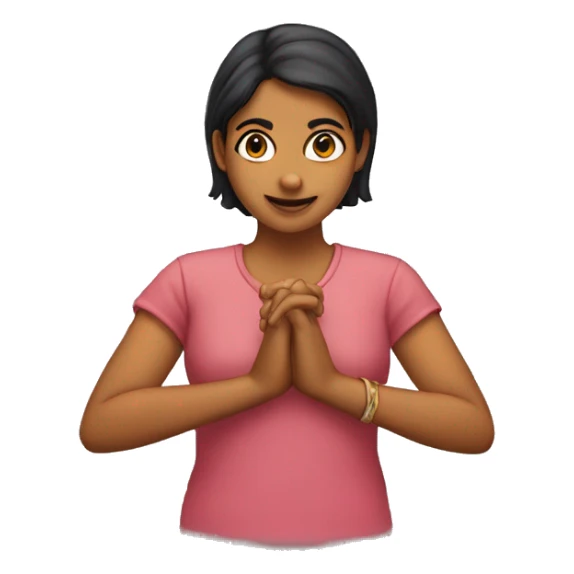 anjali hand in front of chest sticker