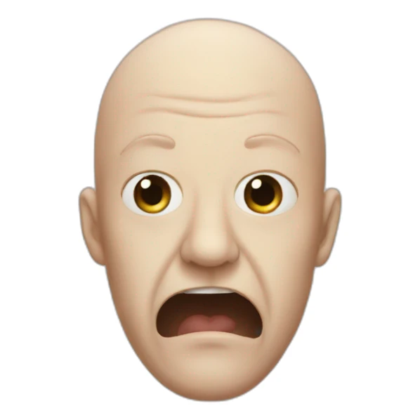 octopus with the face of a bald man sticker