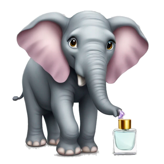 Elephant with perfume sticker
