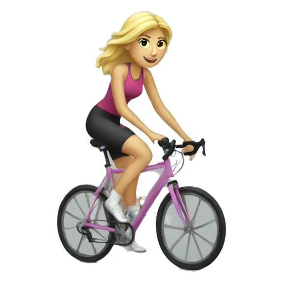 blonde woman Cycling sticker