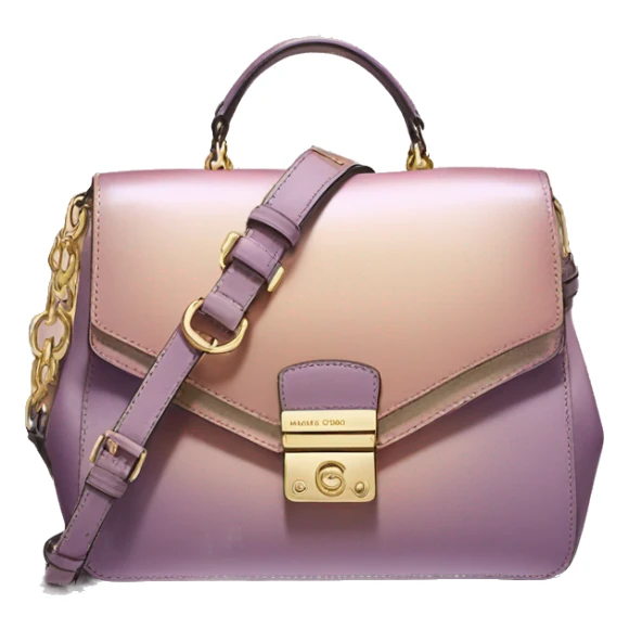 Realistic mauve to Gold ombre metallic michael kors satchel. sticker