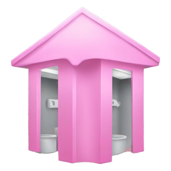 pink public restroom sign sticker