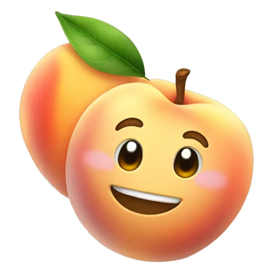 smiling peach saying good morning  sticker
