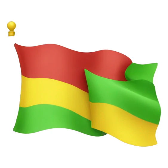 Green yellow red flag sticker