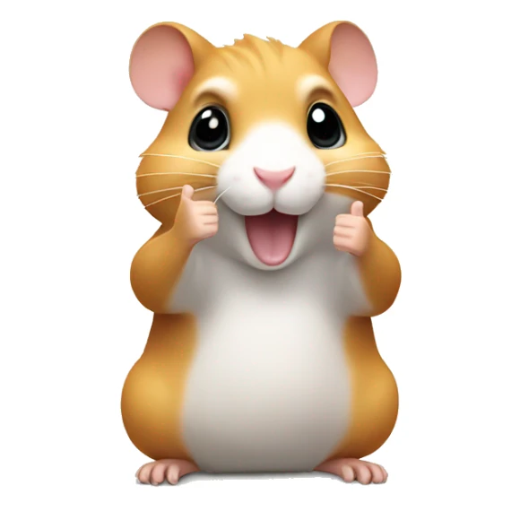Hamster thumbs up  sticker