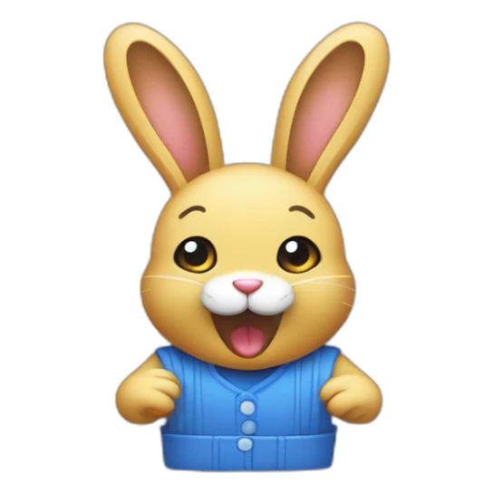 Lapin qui joue aux jeux video sticker