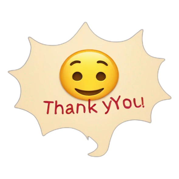 Thank you poster with thank you written sticker
