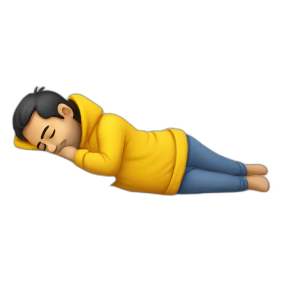 Armenian men  with yellow hoodie sleeping sticker