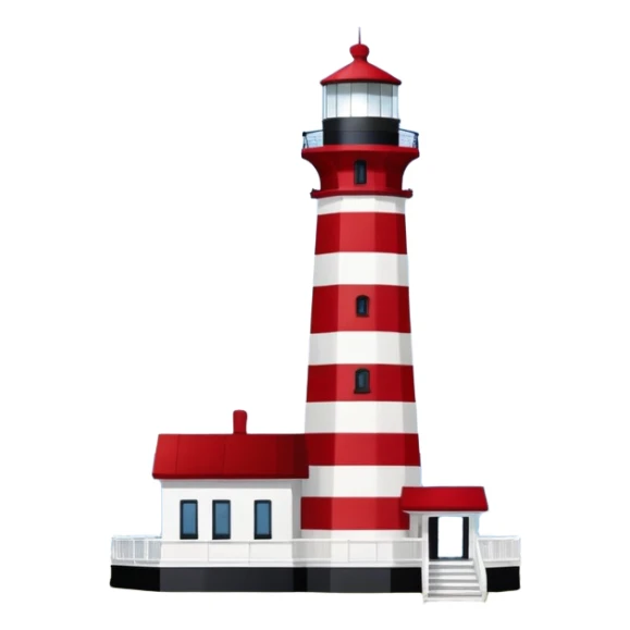 Seapines lighthouse Hilton head island. Octagonal with red and white broad horizontal stripes sticker