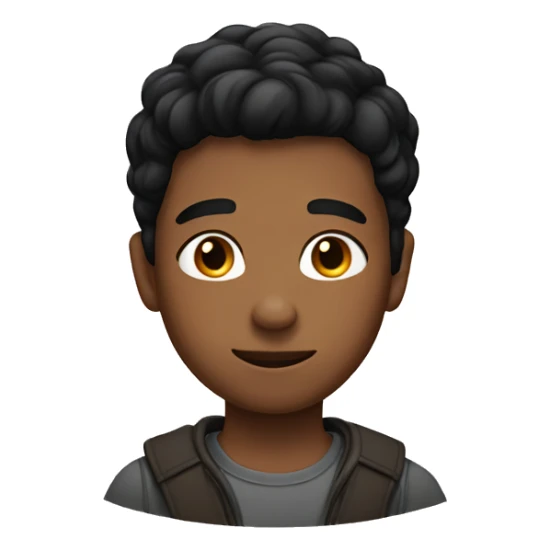 Two brown boys with short black hair  sticker