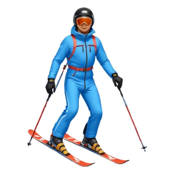 Man Skiing Background Matterhorn sticker