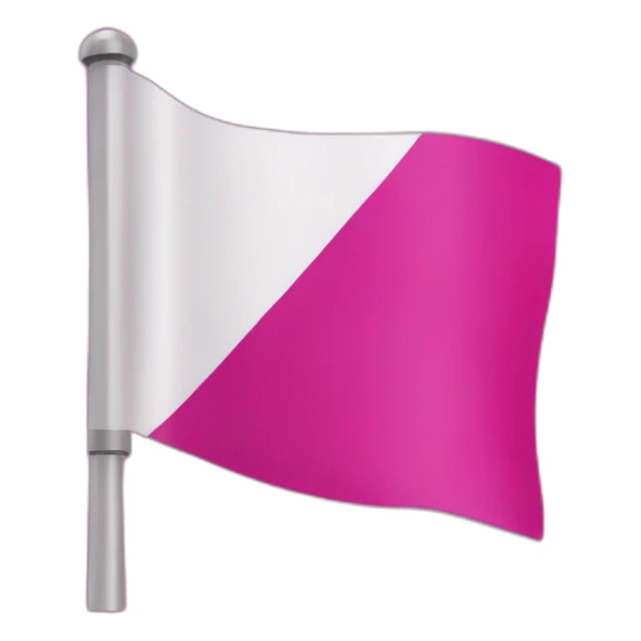big fuchsia flag with white word "idea" in centre sticker
