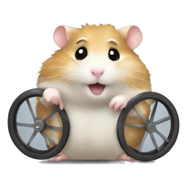 hamster qui court dans une roue sticker