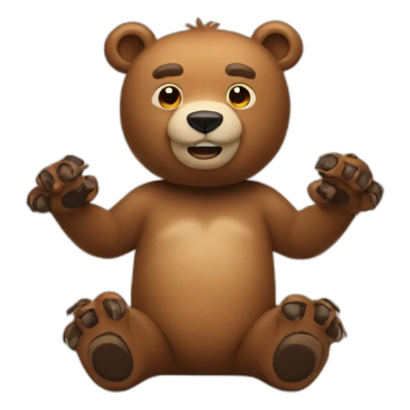 bear with 8 arms sticker