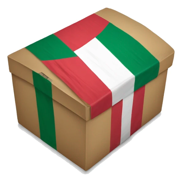 caja de regalo forada con la bandera de México sticker