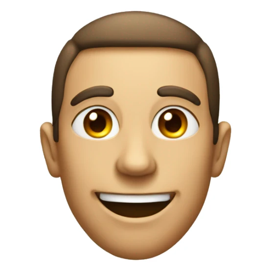 a masculine smiling face that is just eyes and a mouth sticker