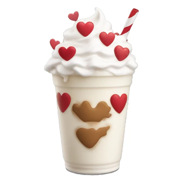 Chick fil a milkshake with hearts coming from it  sticker