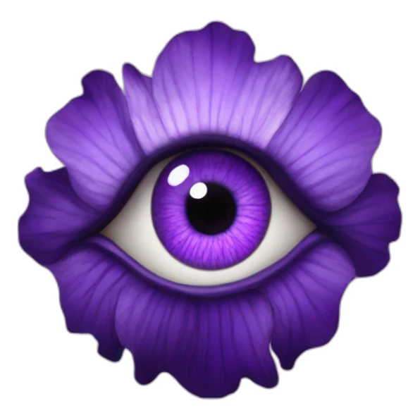majestic godly violet iris eyeball serious symmetrical sticker