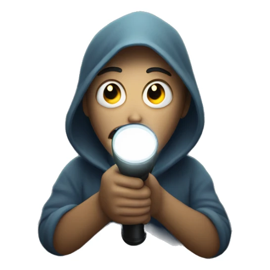 Someone telling a scary story in the dark holding a flashlight under their face sticker