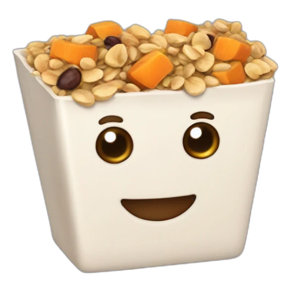 cereal bar with pumpkin seeds, raisins and grains of amaranth sticker