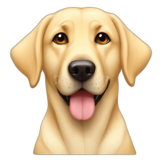Light yellow lab half floppy ear half stand up ear  German shepherd face mutt chubby face sticker