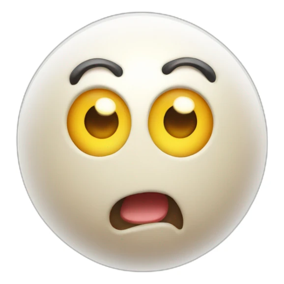 3d sphere with a cartoon light texture with big childish eyes sticker