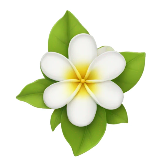 Apple Emoji Jasmine's flower with white petals and a yellow center sticker