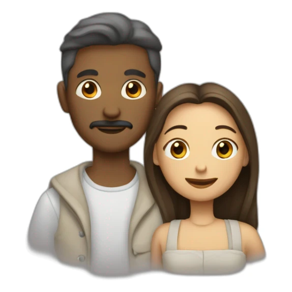 Homme et femme faisant un câlin serré sticker