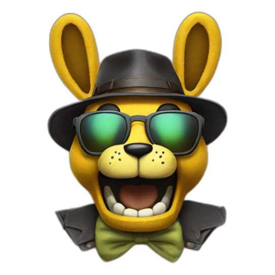 spring bonnie de fnaf avec des lunettes de soleil sticker