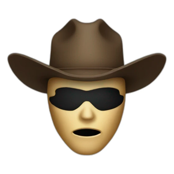 phantom mask cowboy sticker