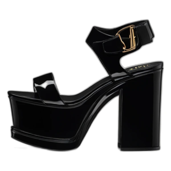 Ysl heel sandal TRIBUTE PLATFORM SANDAL black PATENT LEATHER sticker