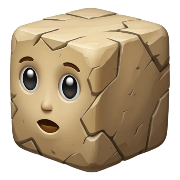 american-beije-intricate-stone-age-rocky-cube-shaped sticker