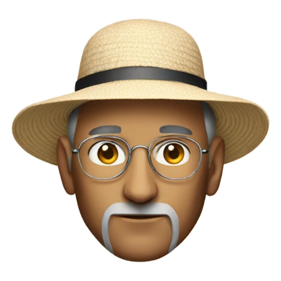 Steve jobs wearing a sun hat  sticker
