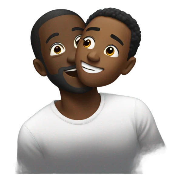 black man kissing a black man that is flying sticker