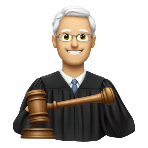 A JUDGE HOLDING A GAVEL sticker