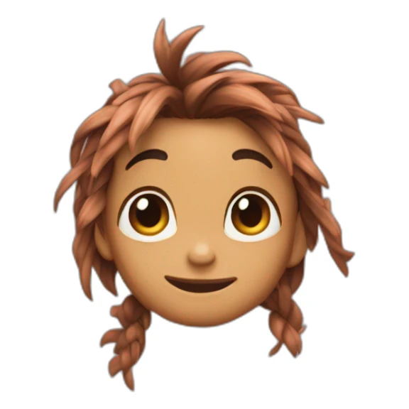 Stich con chica pelo castaño rizado sticker