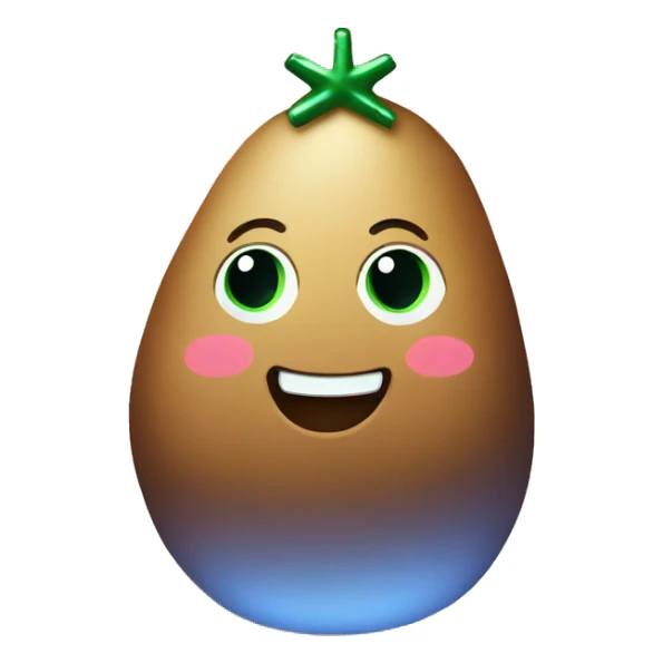 A cute Christmas potato with Christmas lights on him sticker