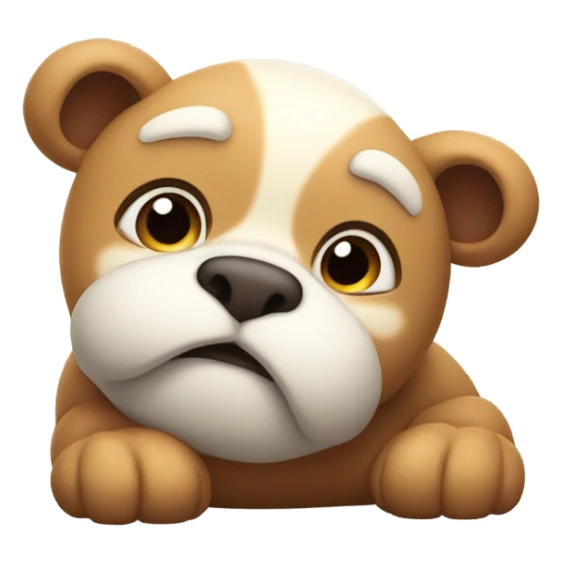 Laying down from exhaustion animal sticker