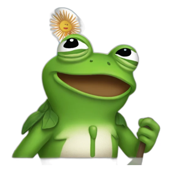 pepe-the-frog-hold-argentina-flag sticker