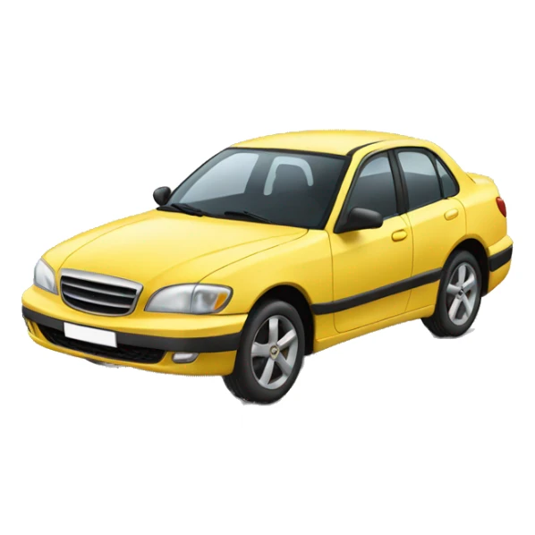 Realistic car with eyes closed sticker