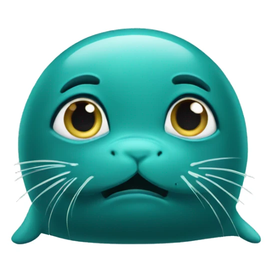 teal seal dizzy confused ordeal sad sticker